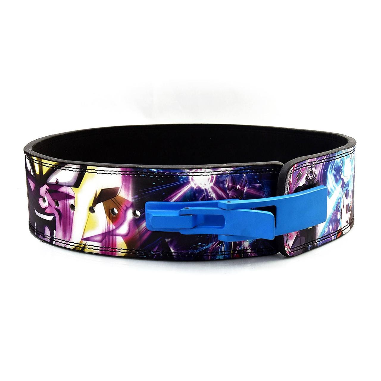 Best Heavy Duty Leather Lifting Belt for Powerlifting & Squats – Blue - PowerFit Leather Belts