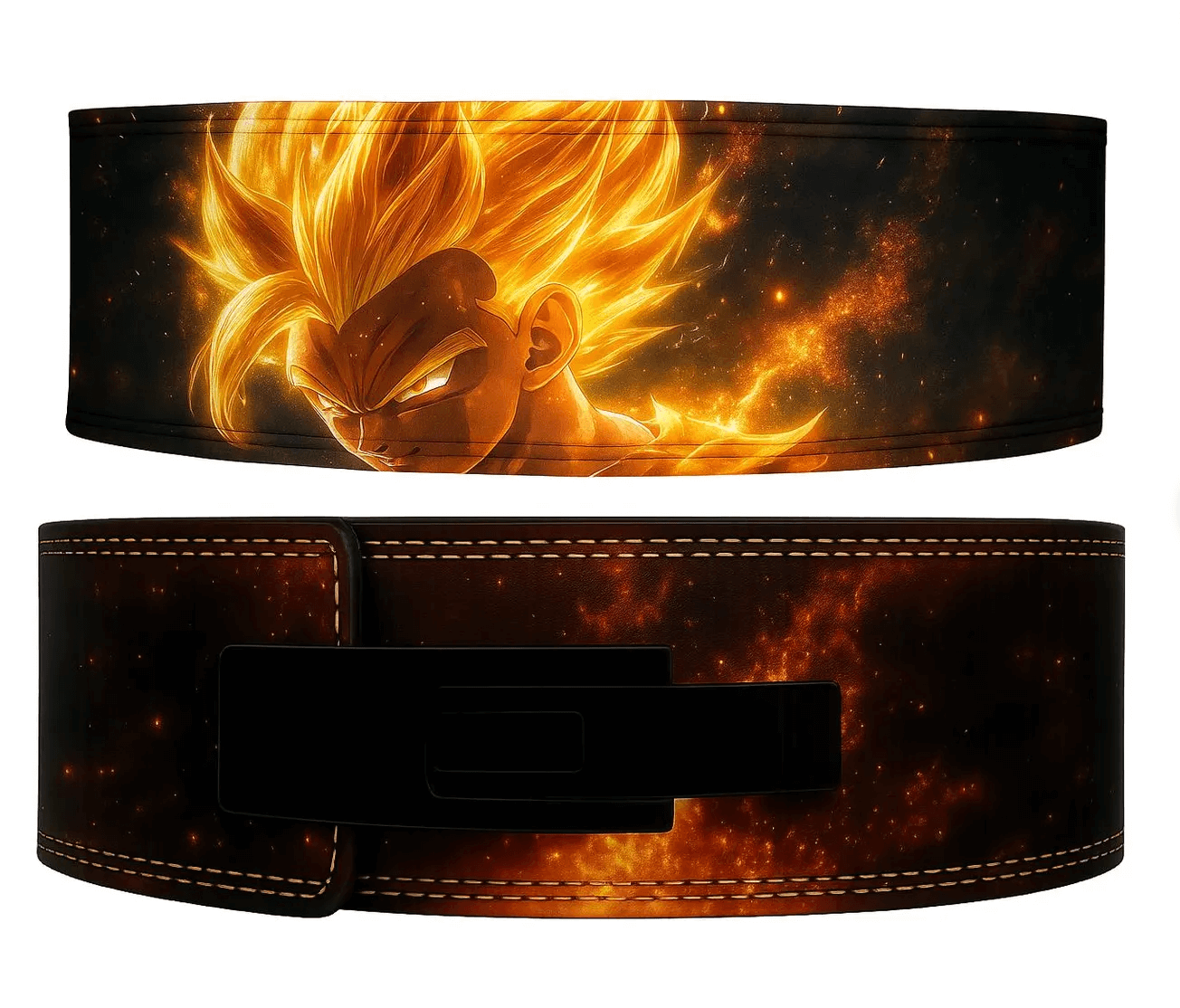 Anime Leather Lever Belt: Weightlifting Powerlifting Gym - PowerFit Leather Belts