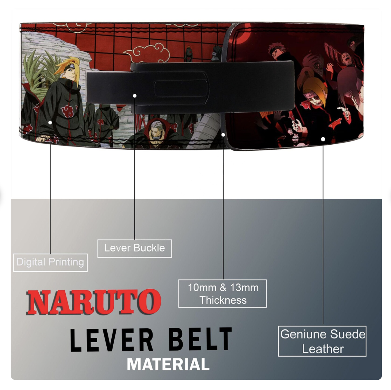 Inspired Leather Gym Belt – Premium Powerlifting Support - PowerFit Leather Belts