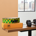 Leather Yellow Green Powerlifting Lever Belt - PowerFit Leather Belts