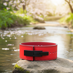 Leather Red  Lever Weightlifting Belt | Powerlifting Gym Belt