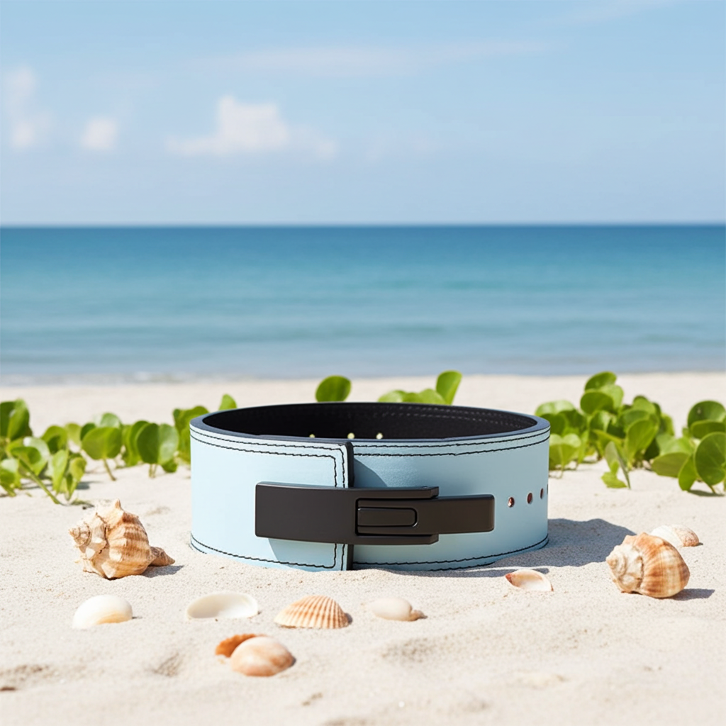 Weightlifting Belt with LeveR Buckle – Leather Gym Power Belt