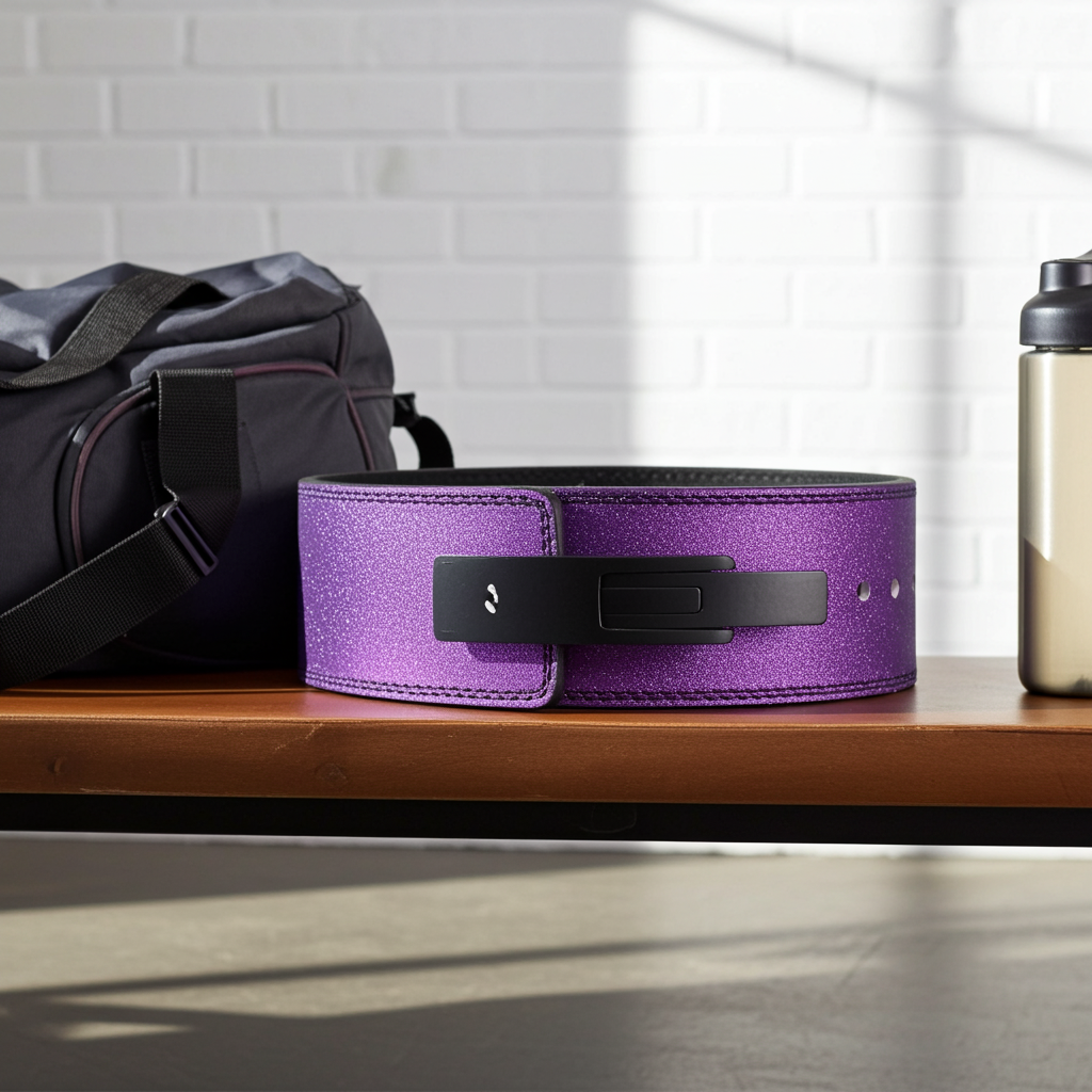 Leather Purple Weightlifting Belt with Lever Buckle | SBD Powerlifting Belt
