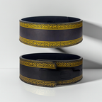 Leather Black Gold Powerlifting Lever SBD Belt