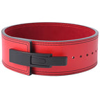 Leather Red  Lever Weightlifting Belt | Powerlifting Gym Belt
