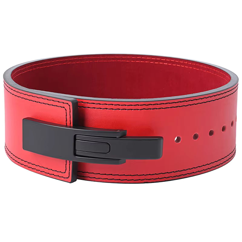 Leather Red  Lever Weightlifting Belt | Powerlifting Gym Belt