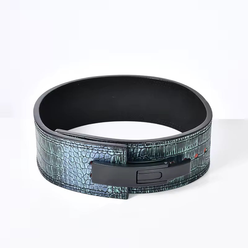 Leather Powerlifting Lever Belt – Premium Black Leather | Heavy-Duty Strength & Core Support