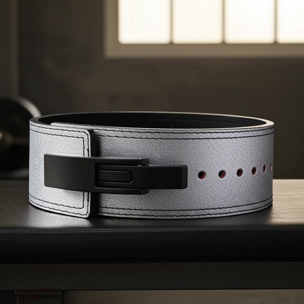 Leather Gray Lever Powerlifting Belt 2026 – 10mm Heavy Duty Gym Belt