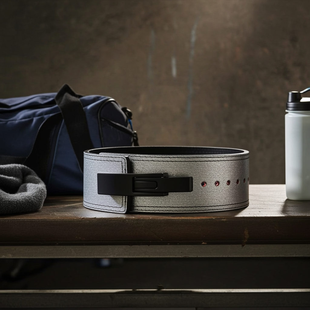 Leather Gray Lever Powerlifting Belt 2026 – 10mm Heavy Duty Gym Belt