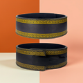 Leather Black Gold Powerlifting Lever SBD Belt