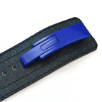 Best Heavy Duty Leather Lifting Belt for Powerlifting & Squats – Blue - PowerFit Leather Belts