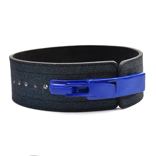 Best Heavy Duty Leather Lifting Belt for Powerlifting & Squats – Blue - PowerFit Leather Belts