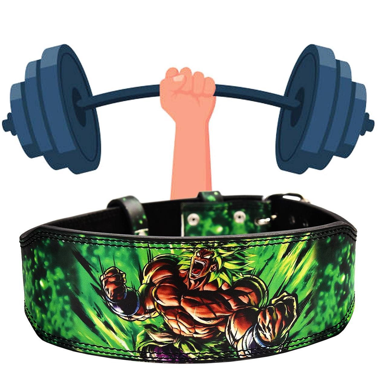 Anime Powerlifting Leather Belt – Heavy Duty Gym Weightlifting Support
