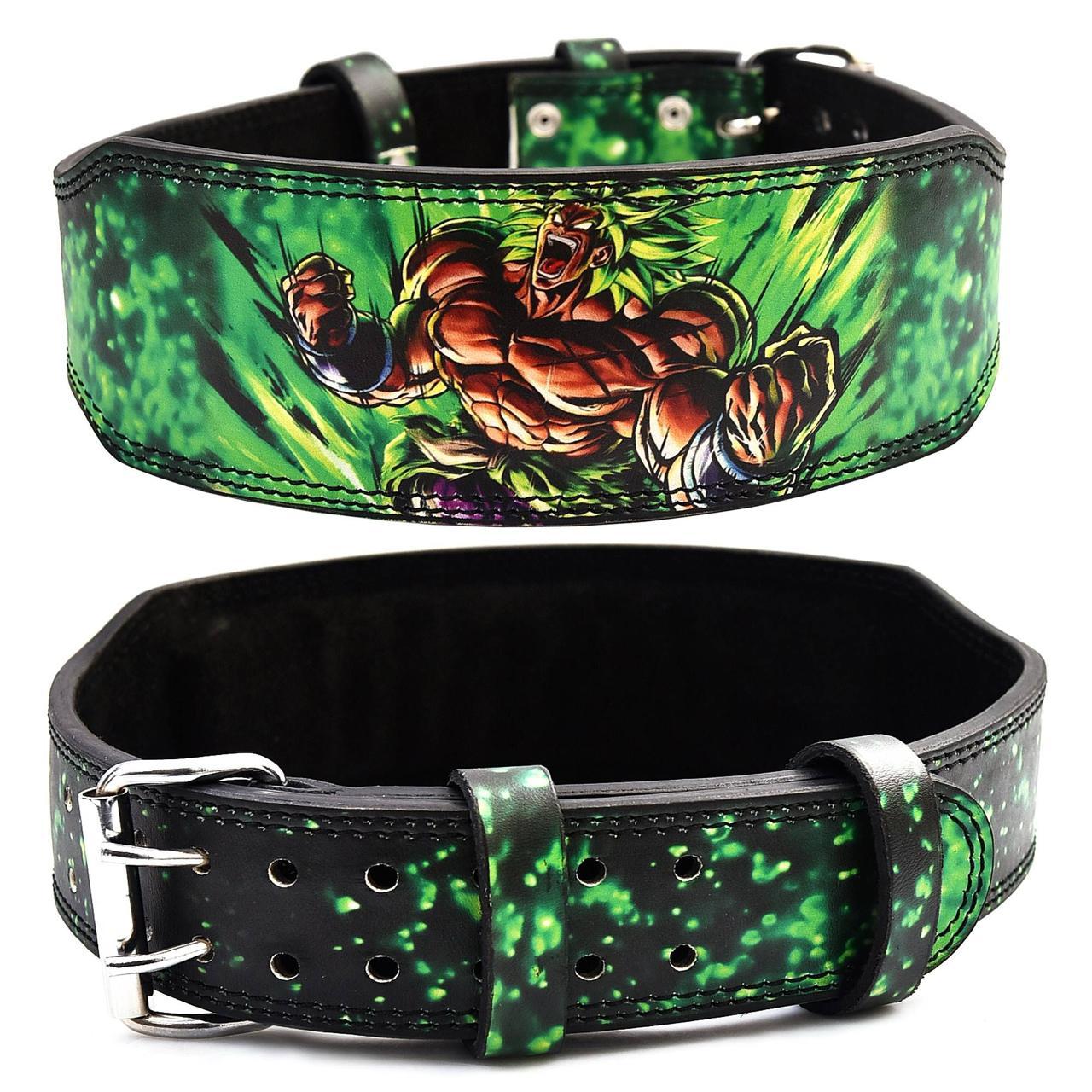 Anime Powerlifting Leather Belt – Heavy Duty Gym Weightlifting Support