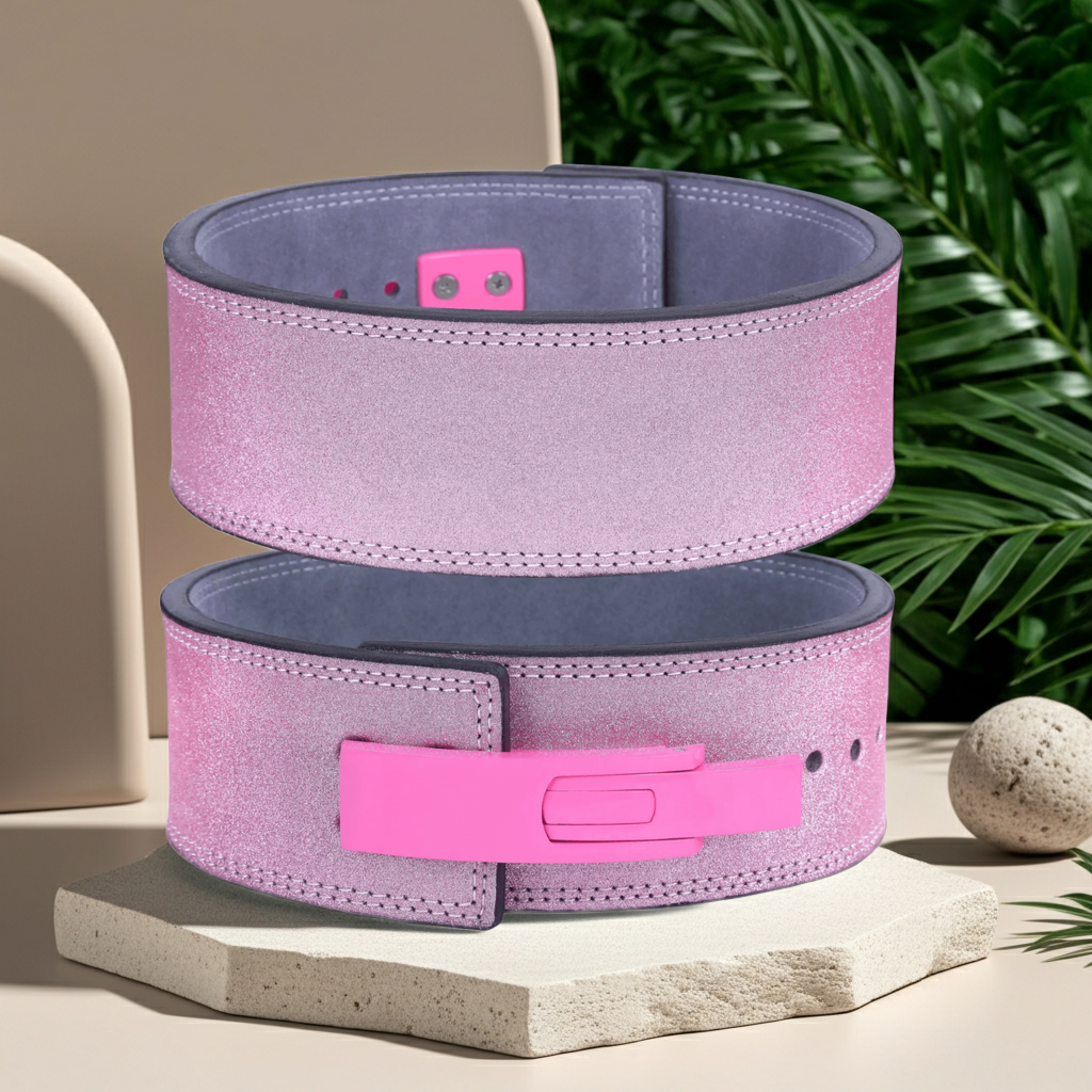 Pink Powerlifting Lever Belt – Premium Leather
