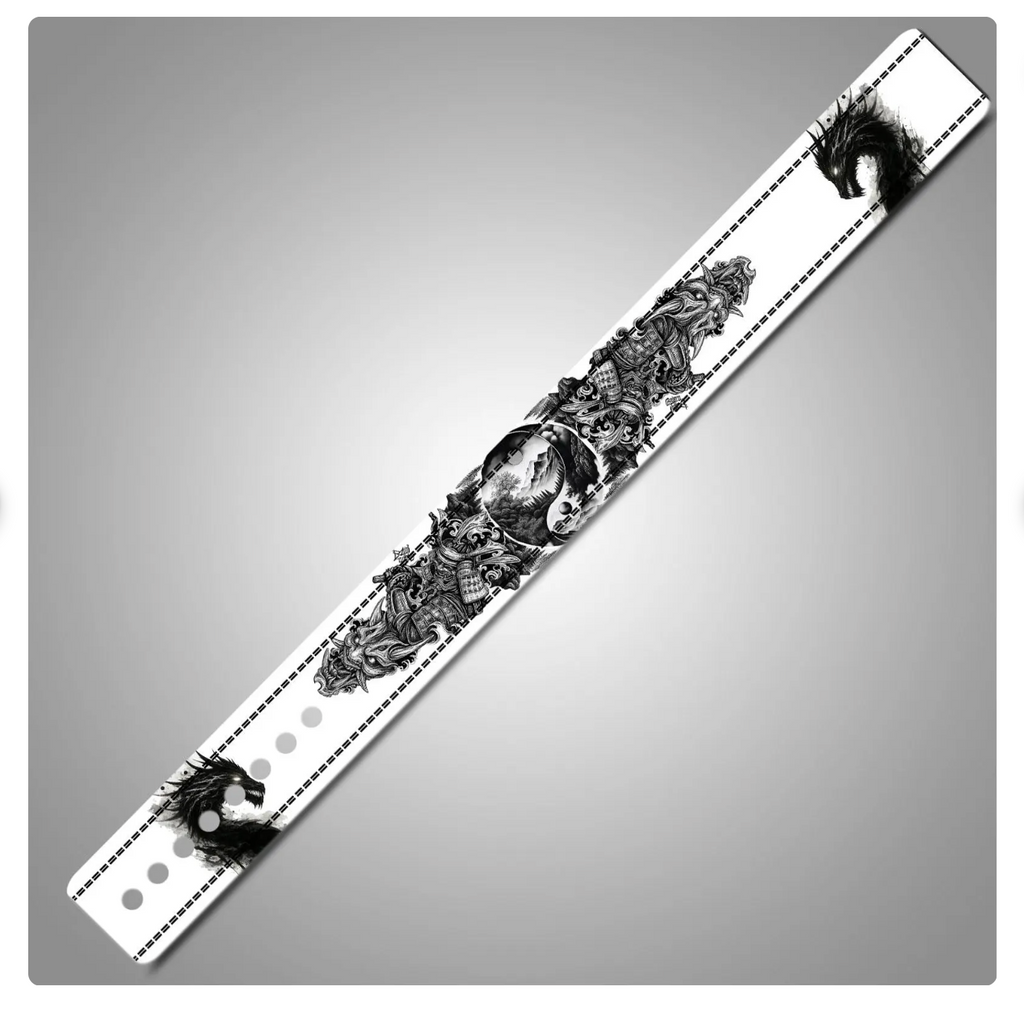 Custom Tattoo Leather Weightlifting Belt: Samurai Anime Gym Gear