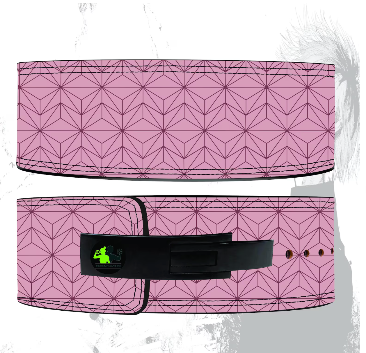 Slayer Anime Weightlifting Lever Belts, back support belt, Deadlift belt, Gym belt, Nezuko lever lifting leather belt