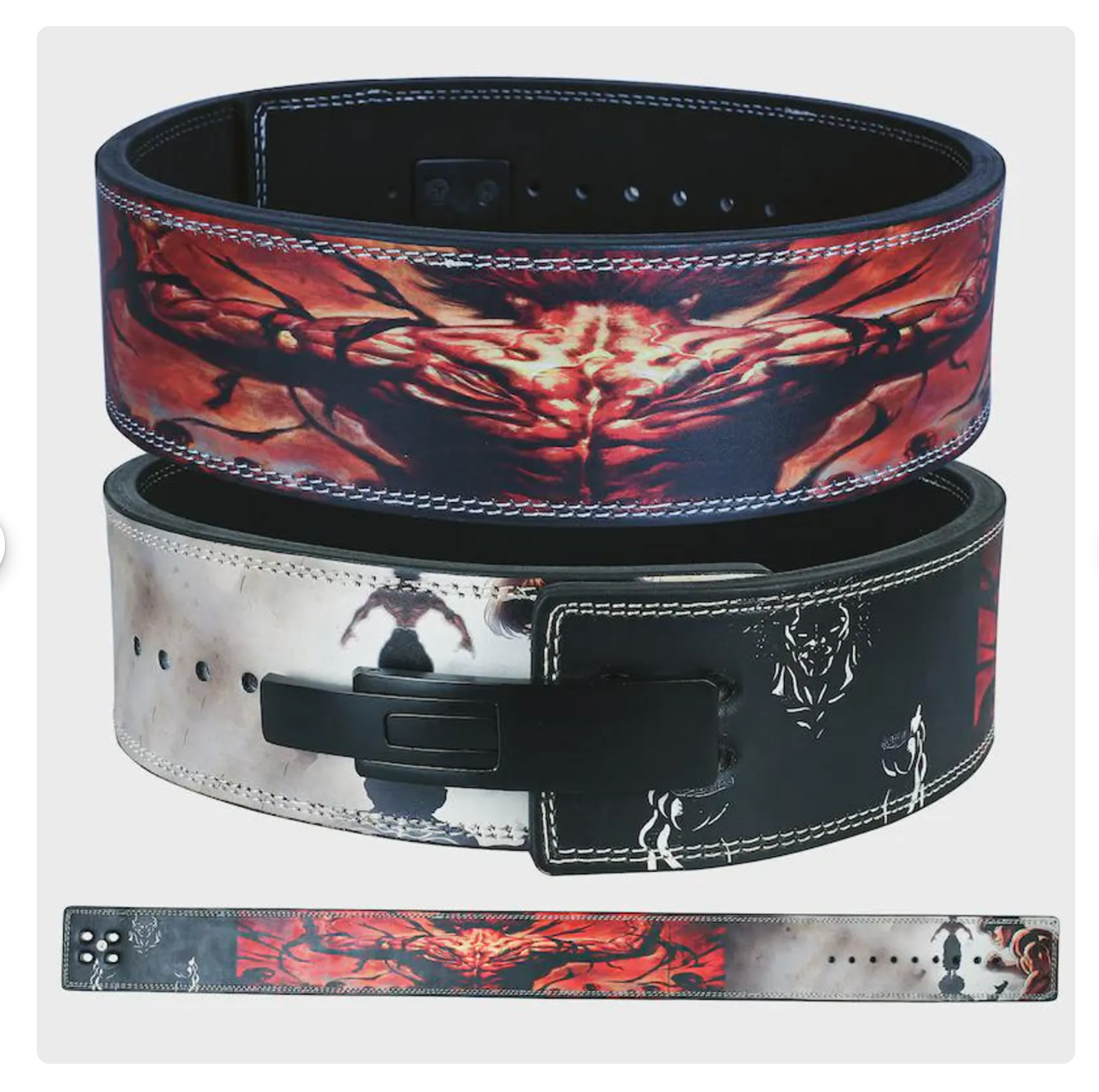 Anime Weightlifting belt Baki lever lifting belt anime powerlifting belt leather gym belt Baki fitness belt Anime deadlifting belt