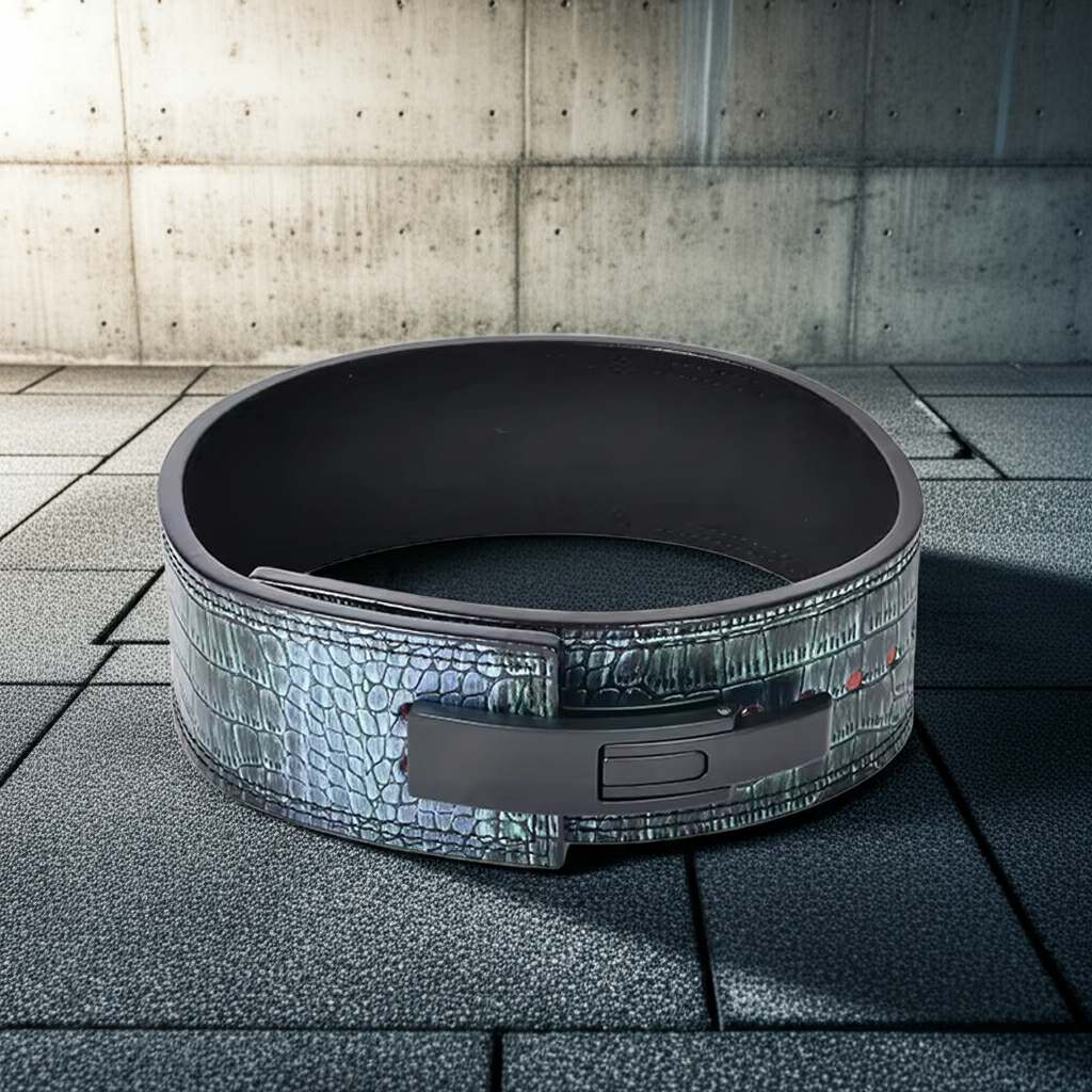 Leather Powerlifting Lever Belt – Premium Black Leather | Heavy-Duty Strength & Core Support