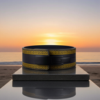 Leather Black Gold Powerlifting Lever SBD Belt