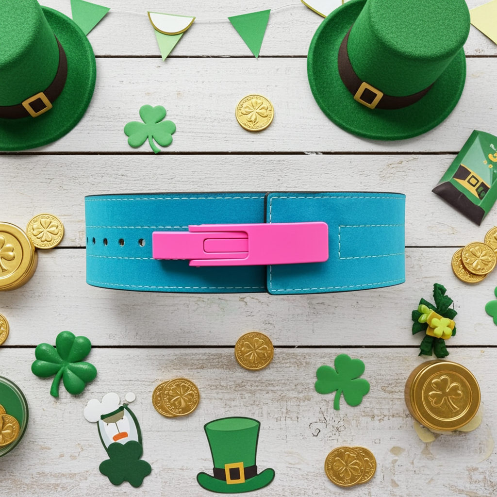 Leather Blue Powerlifting Lever SBD Belt