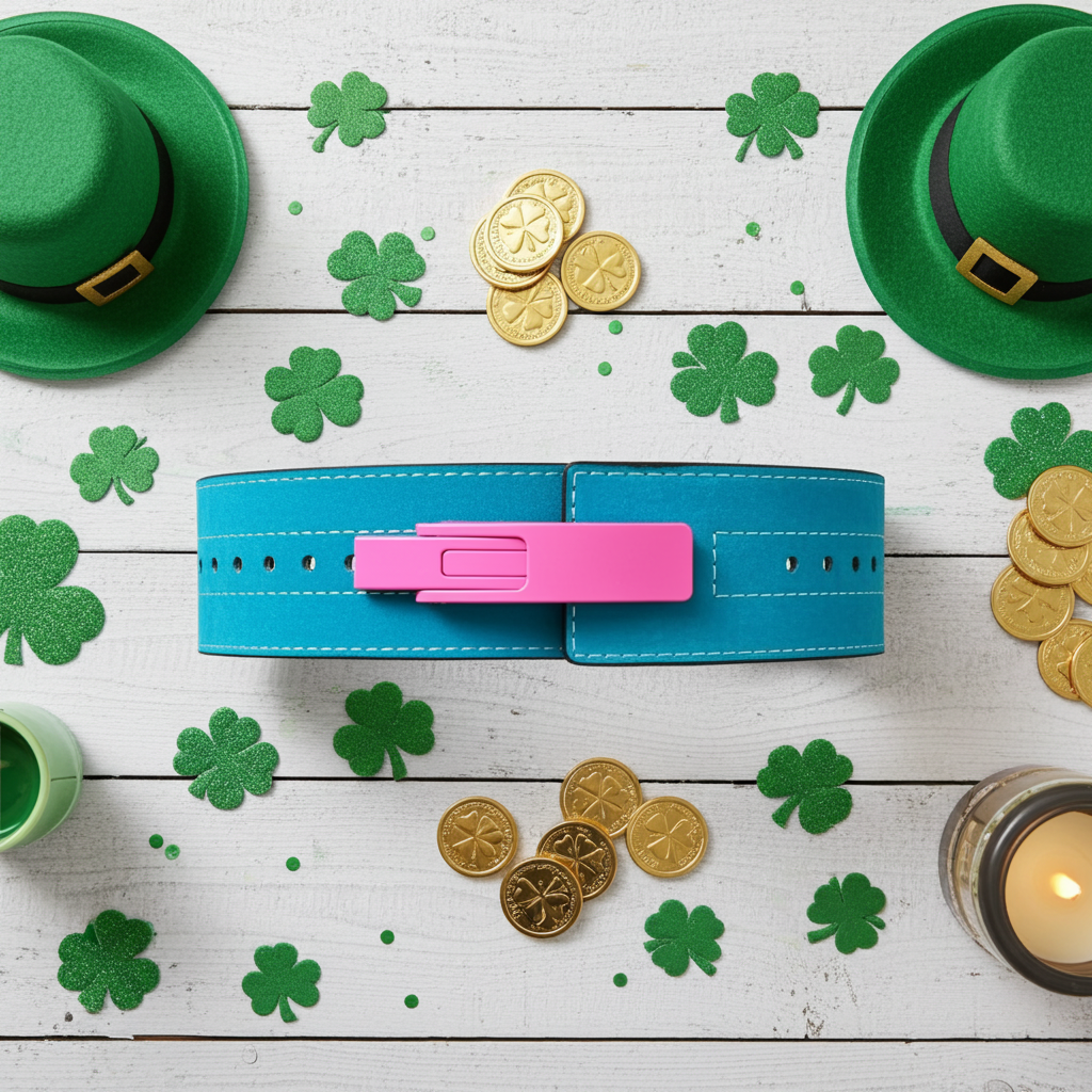 Leather Blue Powerlifting Lever SBD Belt