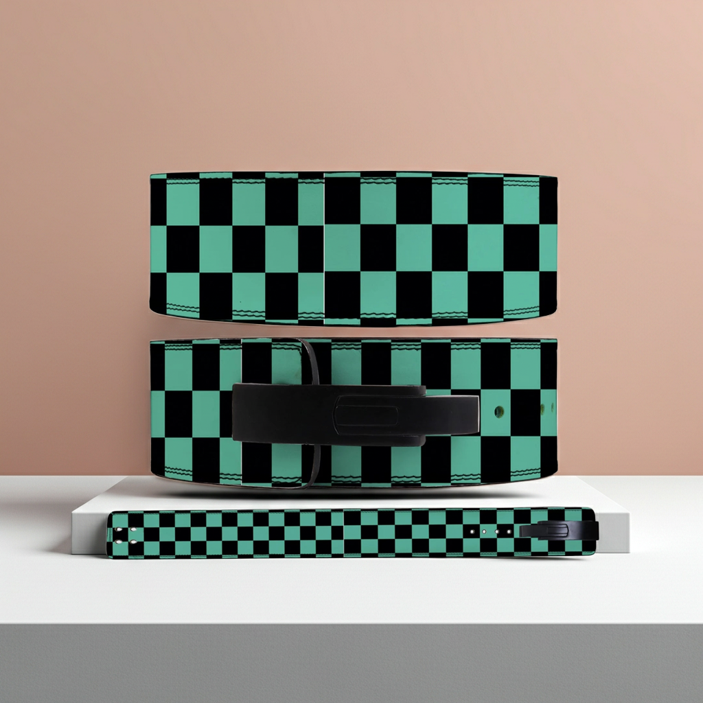 Leather Green Powerlifting Lever Belt – Premium Leather Strength Support