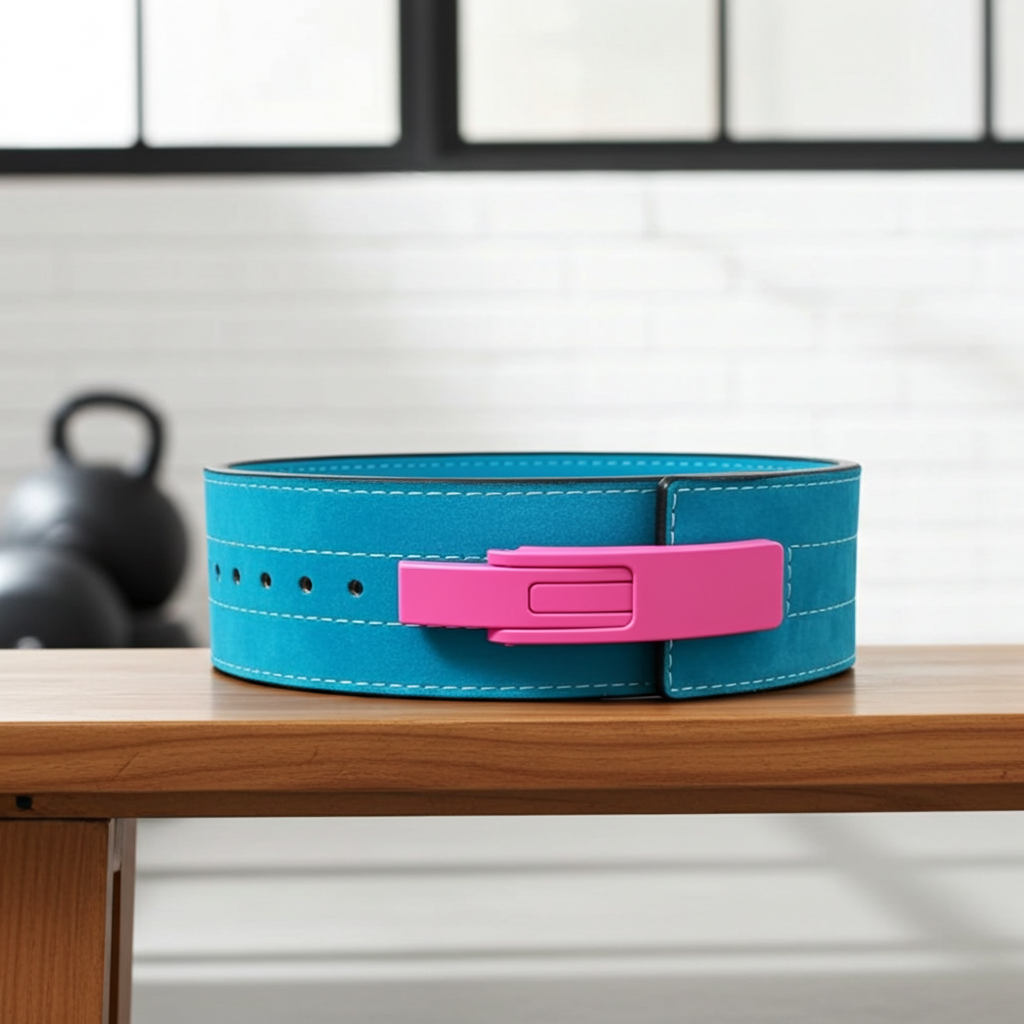 Leather Blue Powerlifting Lever SBD Belt