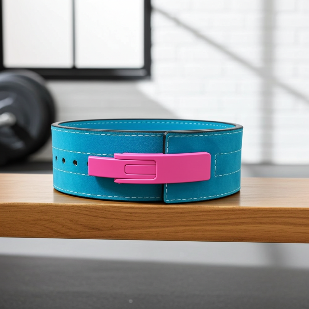 Leather Blue Powerlifting Lever SBD Belt