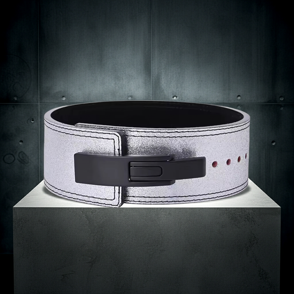 Leather Gray Lever Powerlifting Belt 2026 – 10mm Heavy Duty Gym Belt