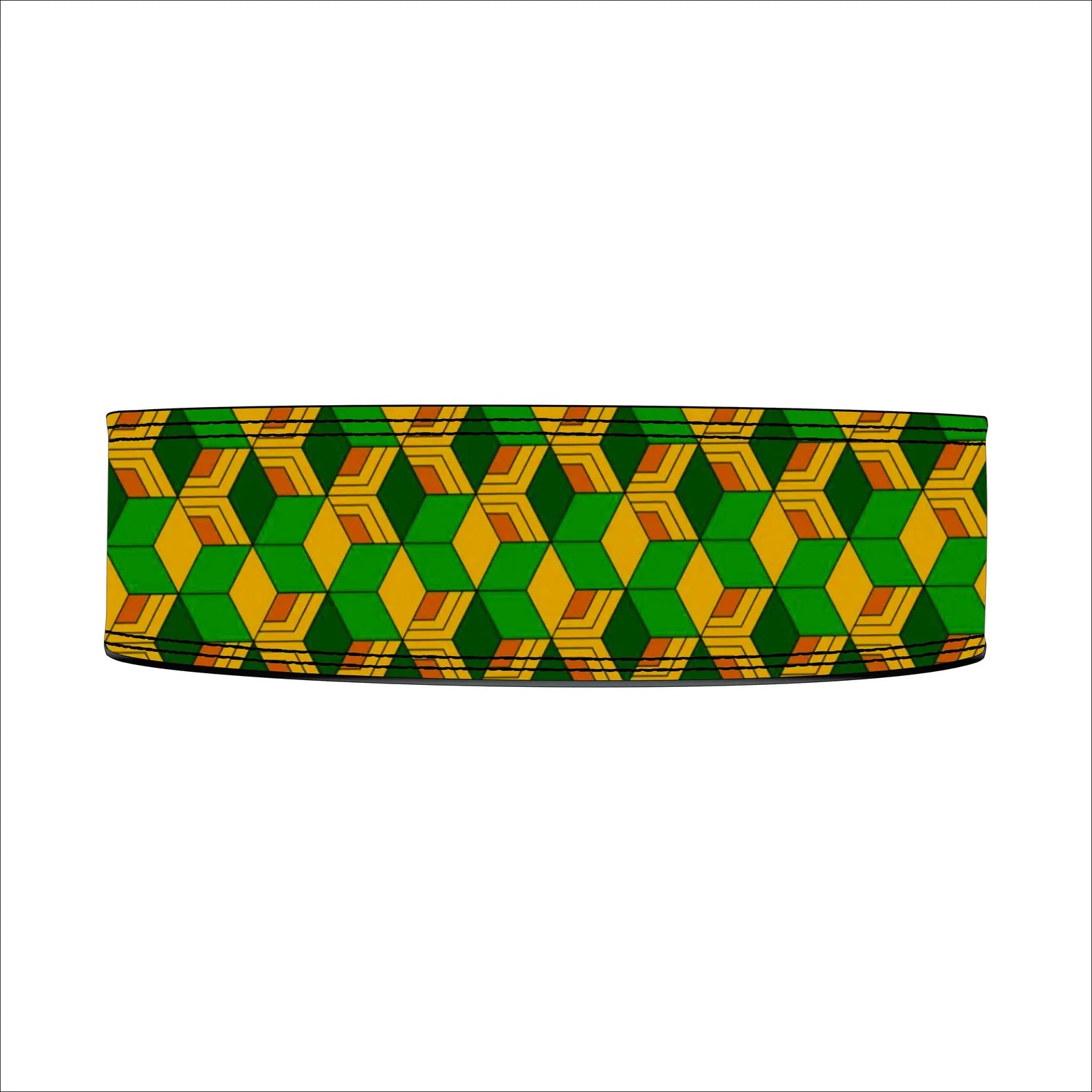 Leather Yellow Green Powerlifting Lever Belt - PowerFit Leather Belts