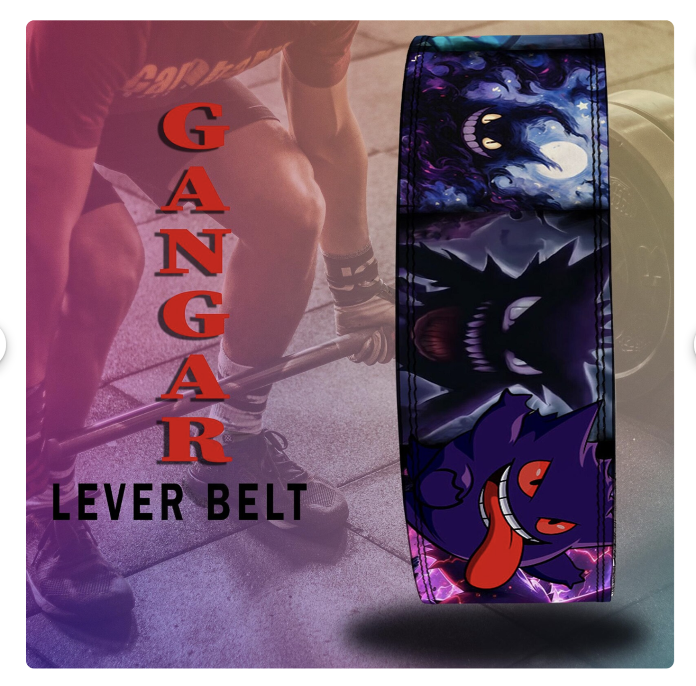 Ghost Inspired Leather Gym Belt – Premium Powerlifting Support