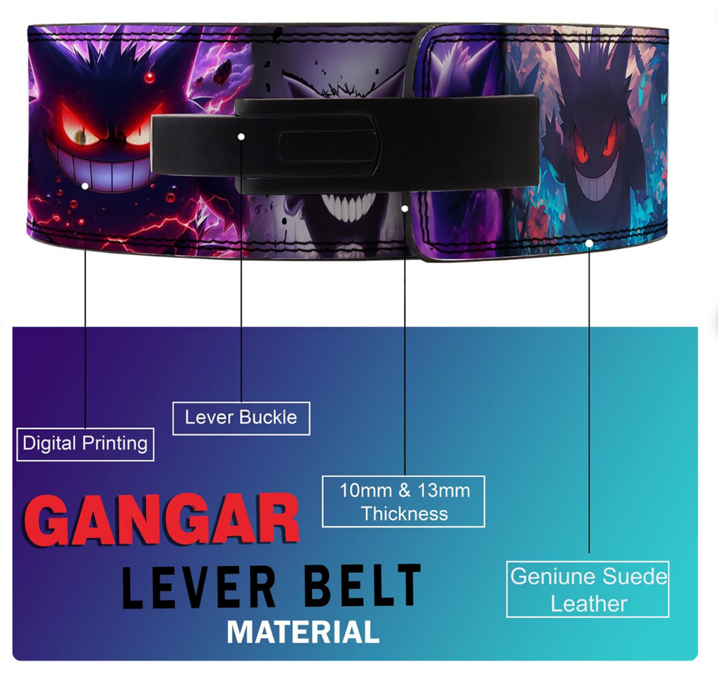 Ghost Inspired Leather Gym Belt – Premium Powerlifting Support