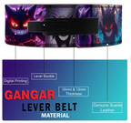 Ghost Inspired Leather Gym Belt – Premium Powerlifting Support - PowerFit Leather Belts